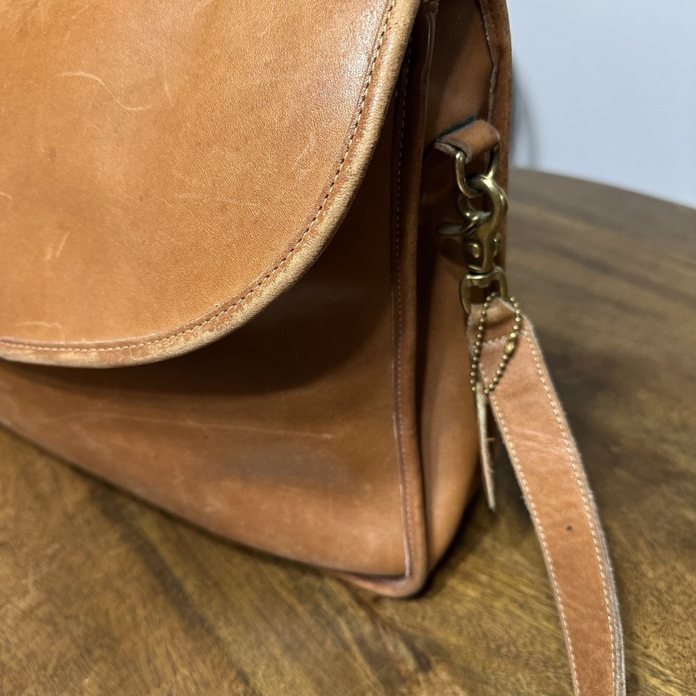 Vintage Coach Brown‎ Leather Briefcase 040-0104 Messenger Bag - Picture 4 of 16
